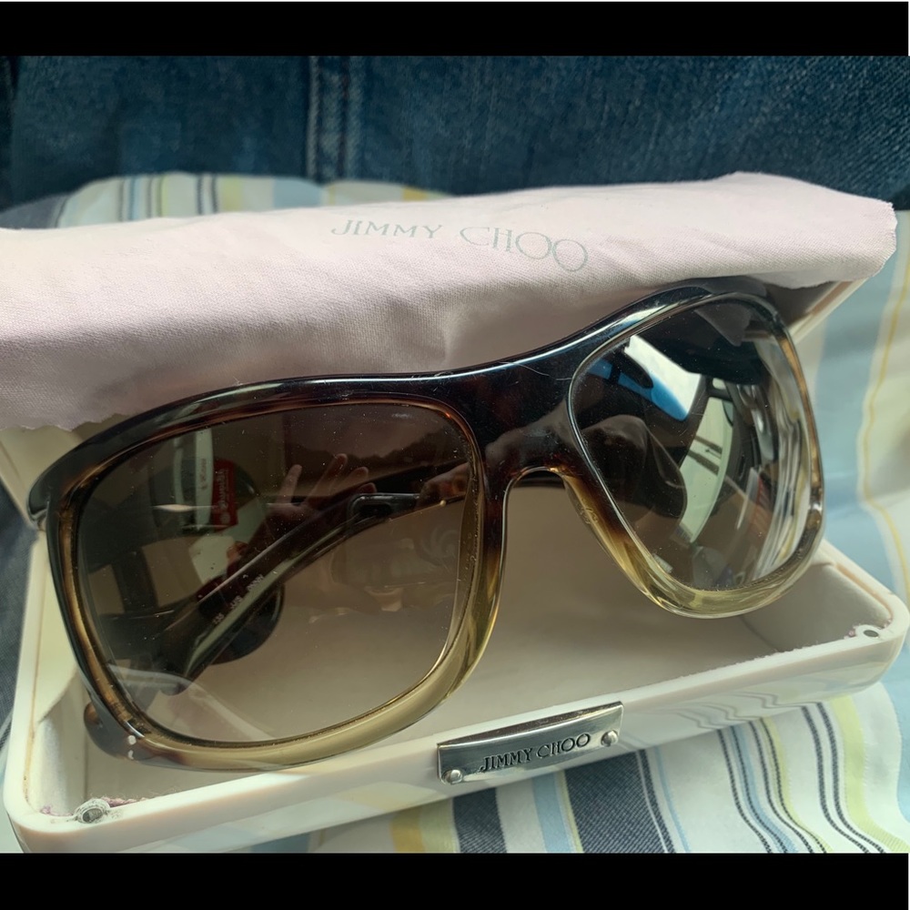 Jimmy Choo Snakeskin JJ Sunglasses